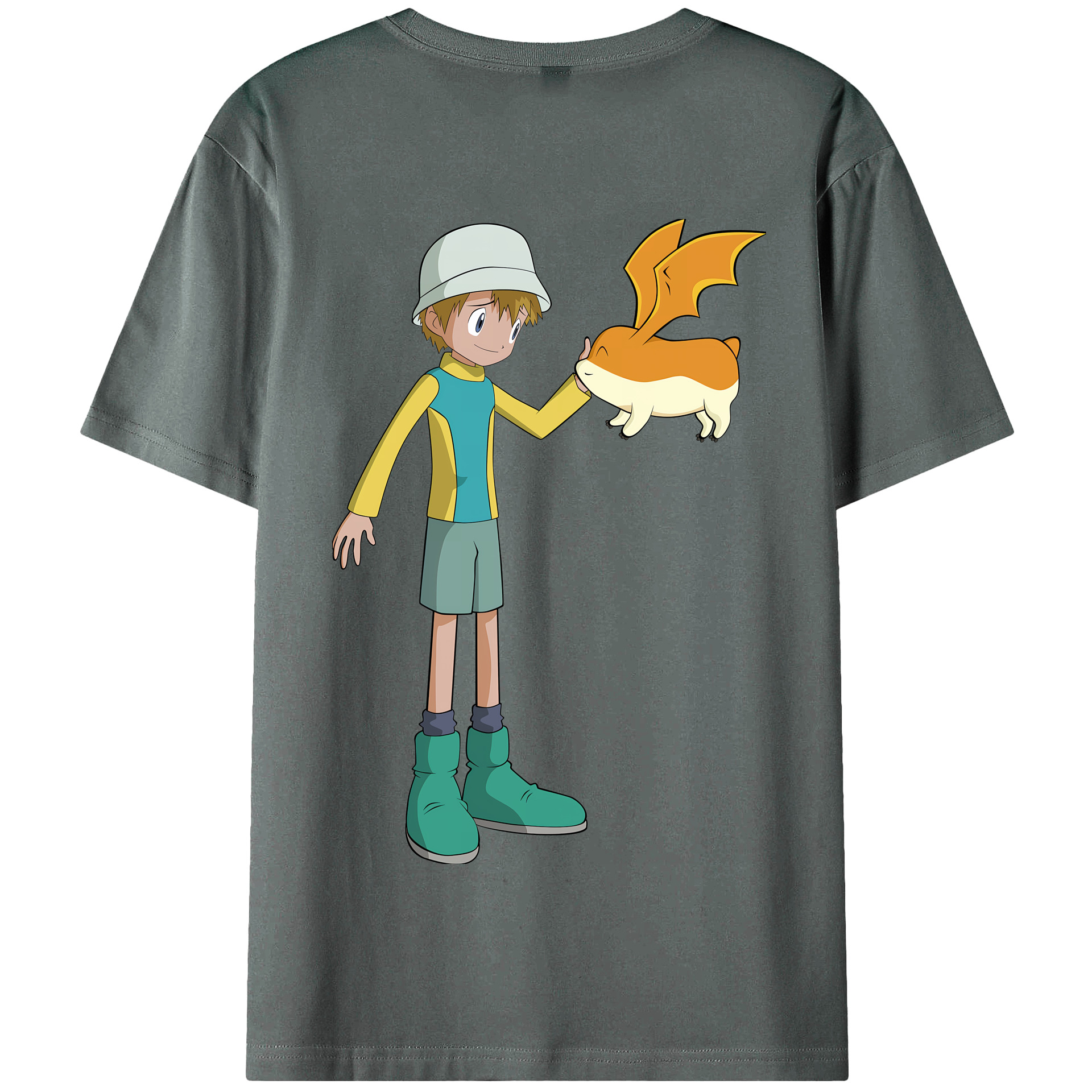 （画像用） Digimon デジタルモンスター/デジモン 綿100％半袖Tシャツ（背面プリント）